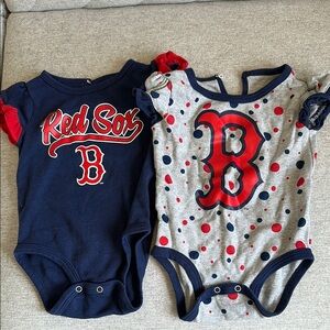 Red Sox Baby Bodysuits Set